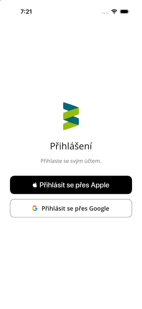 Přihlašovací obrazovka
