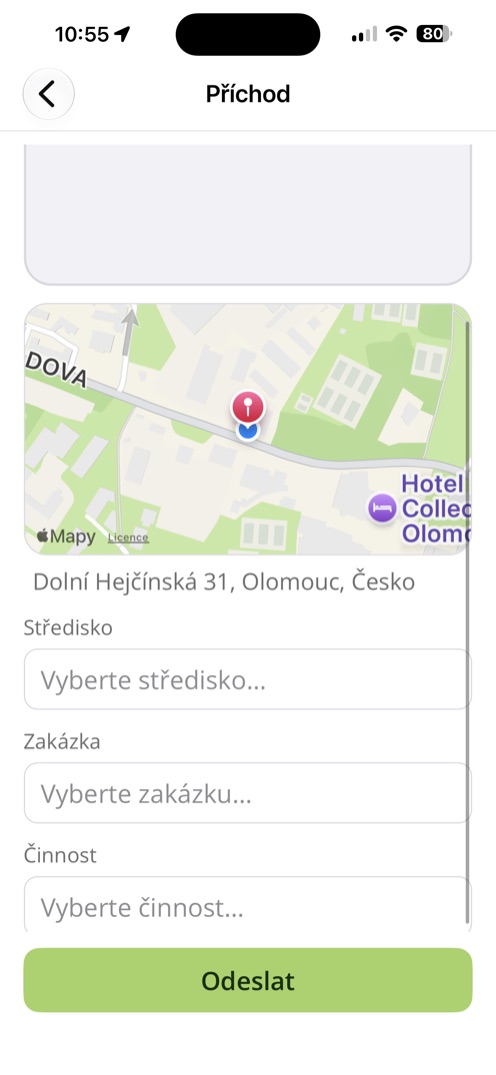 Průchod s mapou a adresou